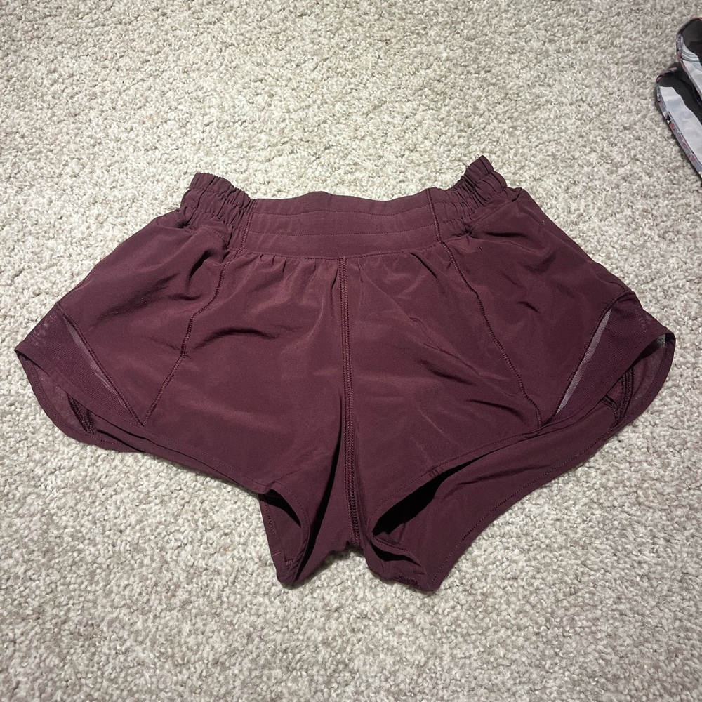 Women's Burgundy Athletic Shorts